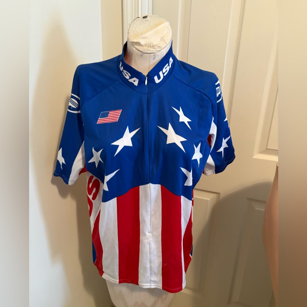 Performance USA Cycling Jersey with Stars and Stripes size Men’s M
